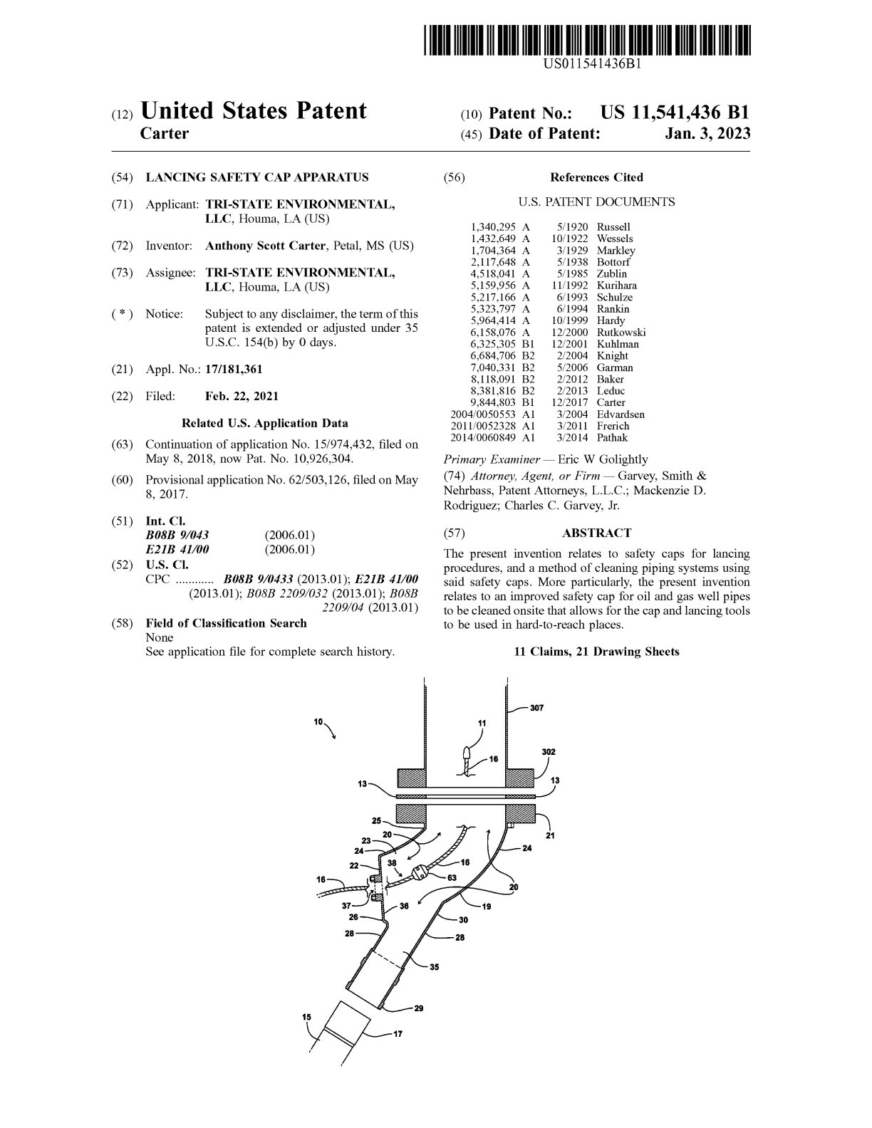 US-11541436-B1 Lancing Safety Cap Apparatus