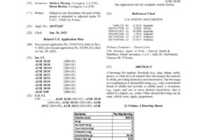 US-11918616-Beverage for Equines, Other Hoofed Animals and Livestock that Encourages Them to Drink Water and Method of Production